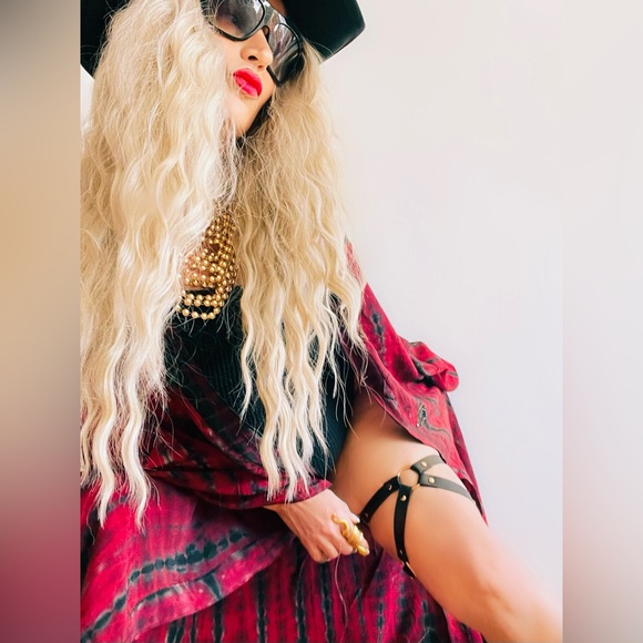 KALI RED LUXURY LONG KIMONO - Picture 10 of 10